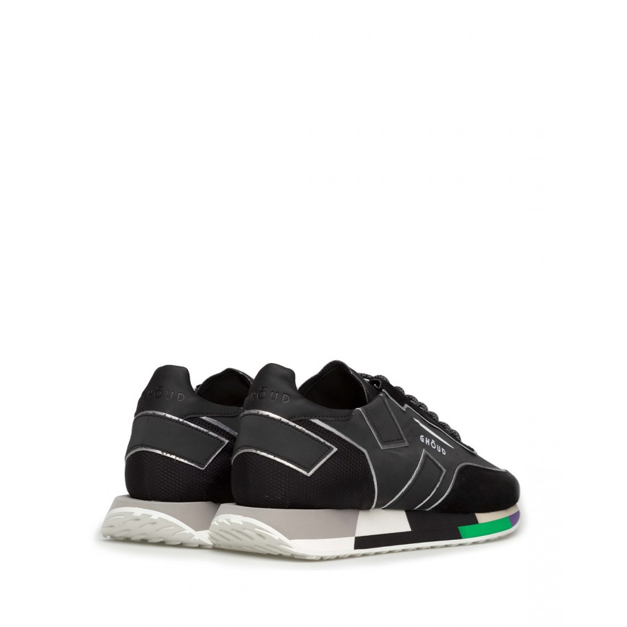 Sneakers Hommes GHOUD Venice RMLM NS18 Blk Blk Chamois Tissu Noir