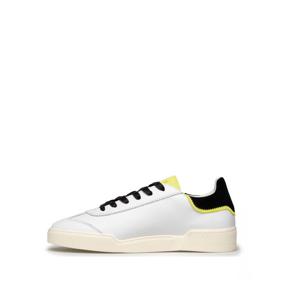 Men's Sneakers Shoes GHOUD Venice L1LM LS07 Wht Blk Leather White