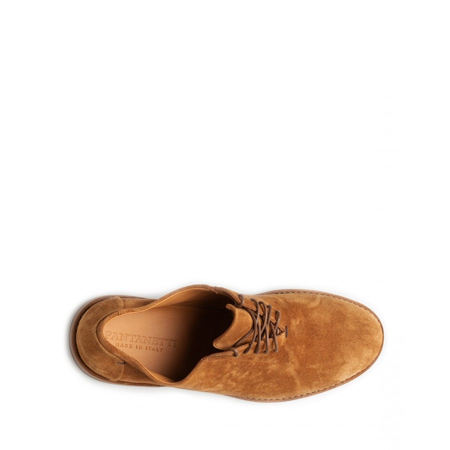 Men's Shoes PANTANETTI 14433A Soffice Cognac Suede Brown