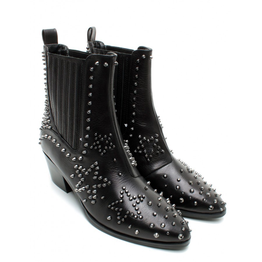 Women's Boots LIU JO Milano Bonnie 5 Bootie Nappa Leather Black
