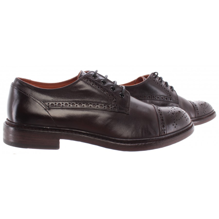 Men's Shoes PANTANETTI 12723F Calgary Moka Leather Brown