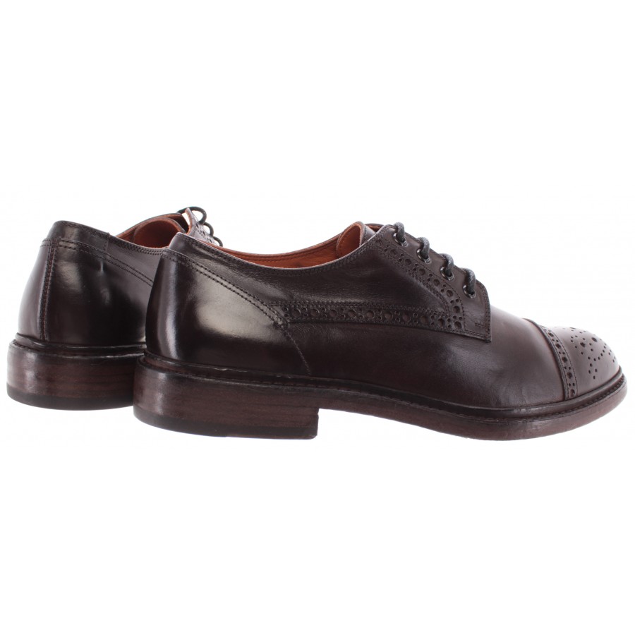 Men's Shoes PANTANETTI 12723F Calgary Moka Leather Brown