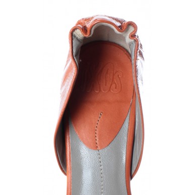 Damen Schuhe Sandalen iXOS Orange Silene Aragosta Leder Made In Italy Neu