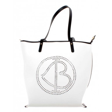 Women's Shoulder Bag BAGGHY Venezia Love Bella Shopping Bag L Rubber White New