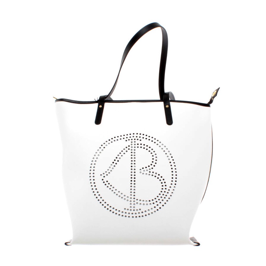 Women's Shoulder Bag BAGGHY Venezia Love Bella Shopping Bag L Rubber White New
