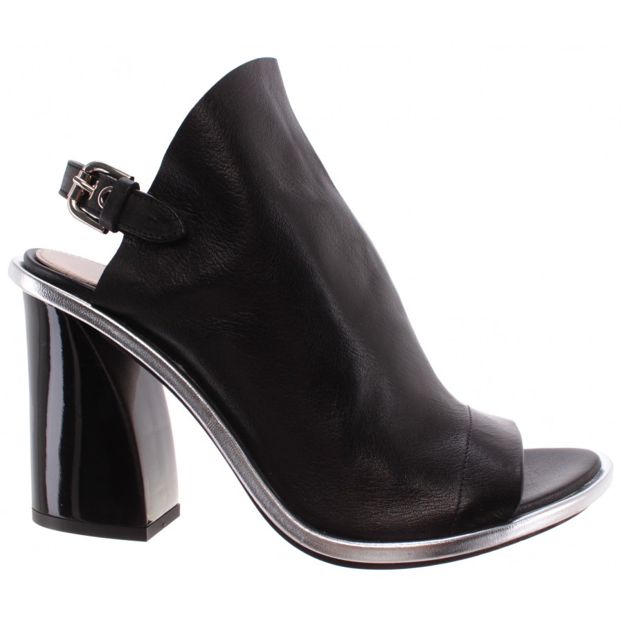 Women's Shoes Sandal Heels PREMIATA M5328 Siviglia Nero Leather Black Made Italy
