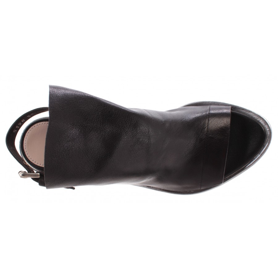 Women's Shoes Sandal Heels PREMIATA M5328 Siviglia Nero Leather Black Made Italy