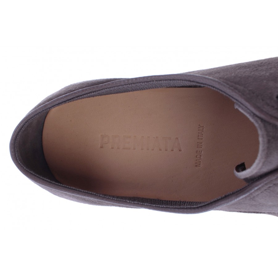 Herren Klassische Schuhe PREMIATA 31406 Shara Strada Wildleder Grau Made Italy