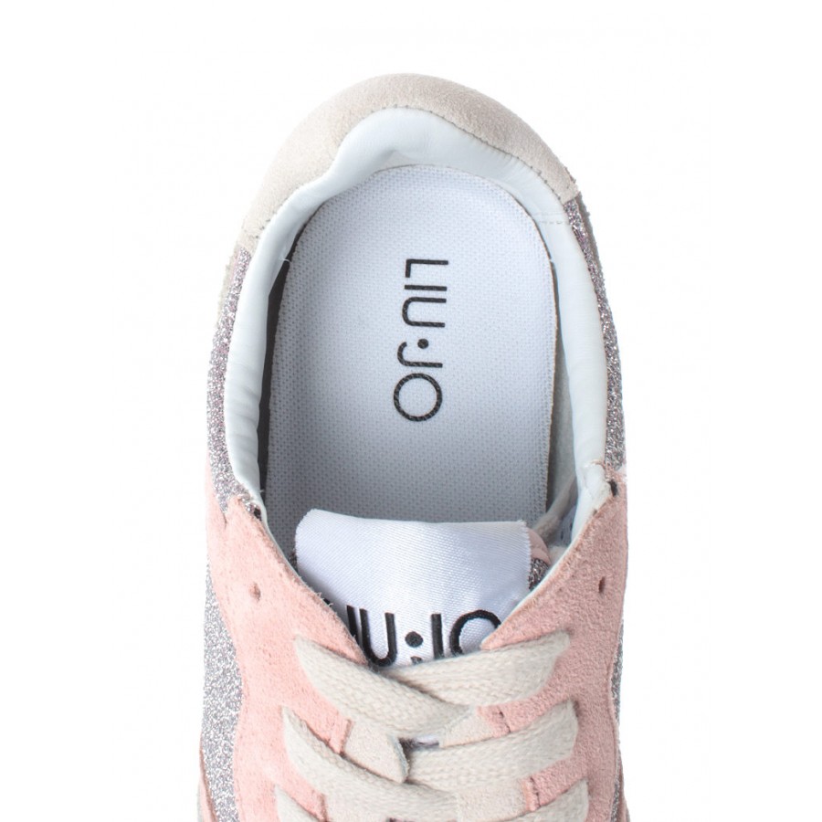 Chaussures Femmes Sneaker LIU JO Milano Alexa Running White Pink Nouveau