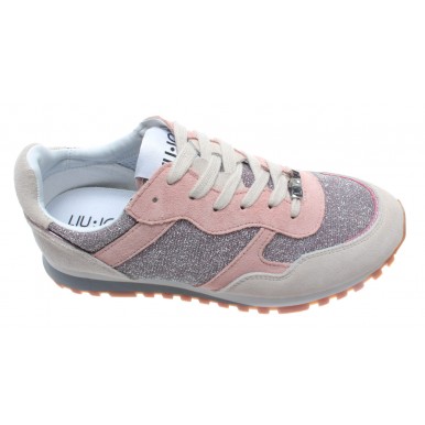 Women's Shoe Sneaker LIU JO Milano Alexa Running White Pink New