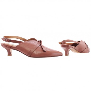 Damen Schuhe Sandalen Pumps POMME D'OR 4447B Glove Dark Pink Leder Rosa Neu