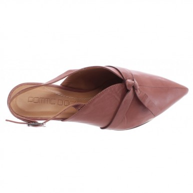 Chaussures Femme Sandales Talons POMME D'OR 4447B Glove Dark Pink Cuir Rose