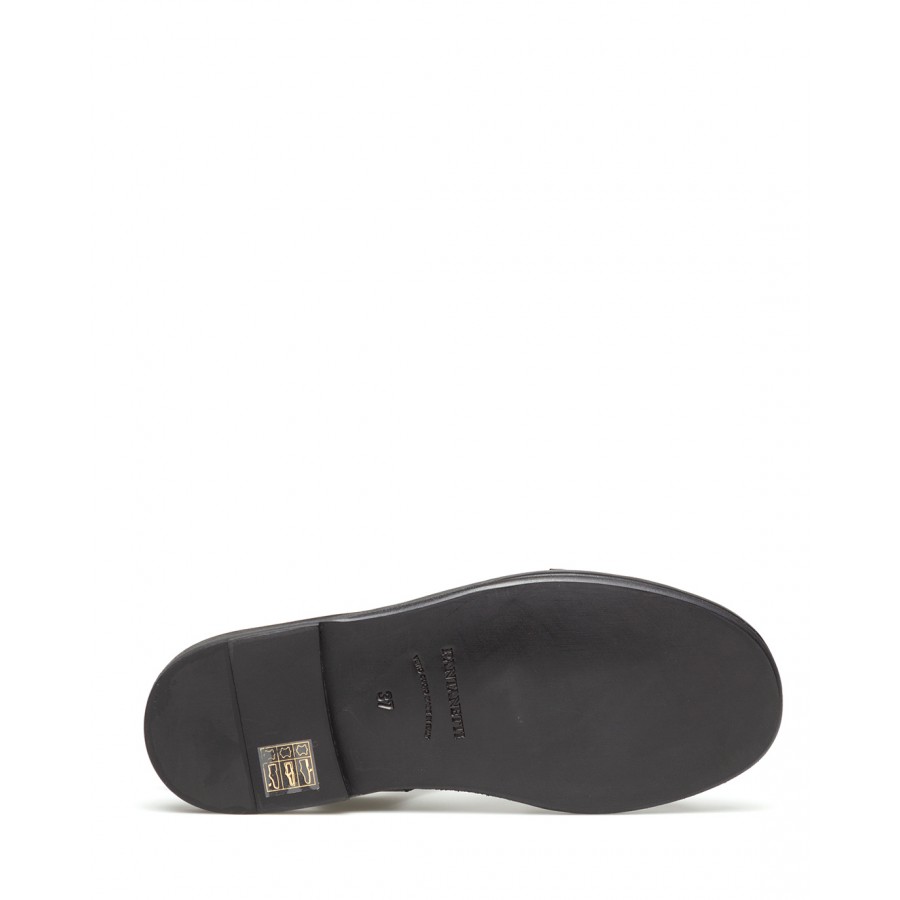 Women's Sandal Shoes PANTANETTI 14151D Jade Nero Leather Black