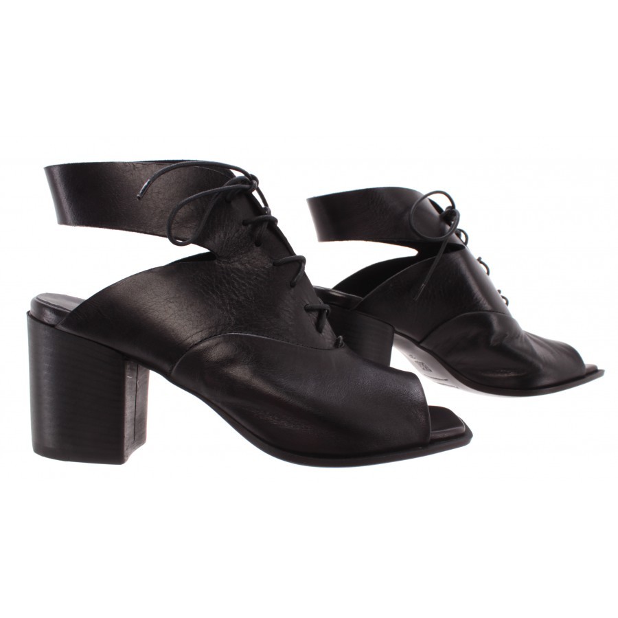 PANTANETTI Women's Shoes Sandal Heels 12402G Sanelle Nero Leather Black Italy