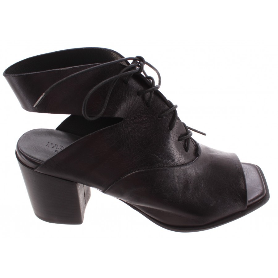 PANTANETTI Women's Shoes Sandal Heels 12402G Sanelle Nero Leather Black Italy