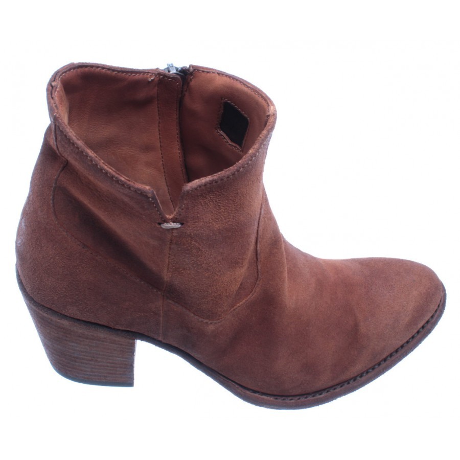 PANTANETTI Women's Shoes Ankle Boots 12340D Spaniel Ramato Suede Brown New