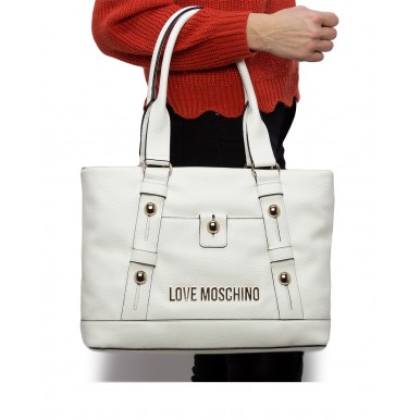 Women's Shoulder Bag LOVE MOSCHINO JC4016 Pu Bianco Synthetic White