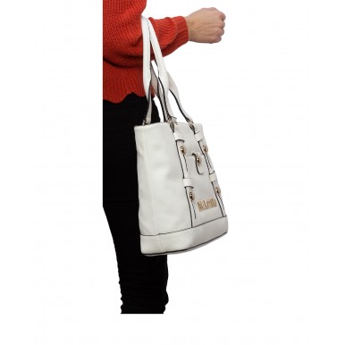 Women's Shoulder Bag LOVE MOSCHINO JC4016 Pu Bianco Synthetic White