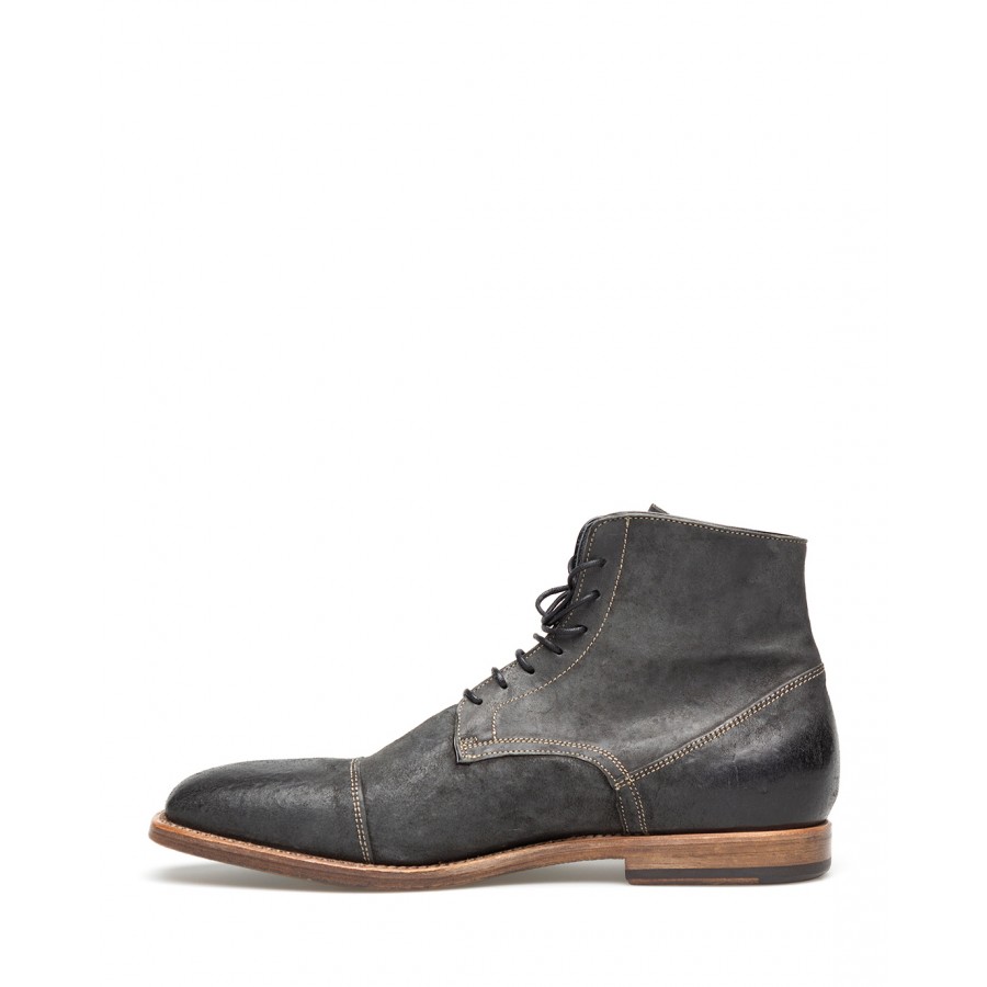Men's Ankle Boots Shoes PREVENTI Beltran Fauno Nero Leather Black