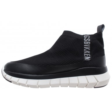 BIKKEMBERGS Chaussures Hommes Sneakers Slip On Fighter Low Shoe Fabric Tpu Black
