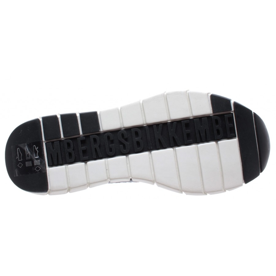 BIKKEMBERGS Men's Shoes Sneakers Slip On Fighter 2094 Low Shoe Fabric Tpu Black