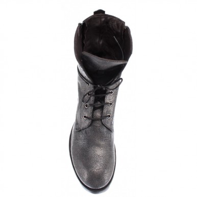 MOMA Damen Schuhe Stiefeletten 88702-R1 Leder Grau