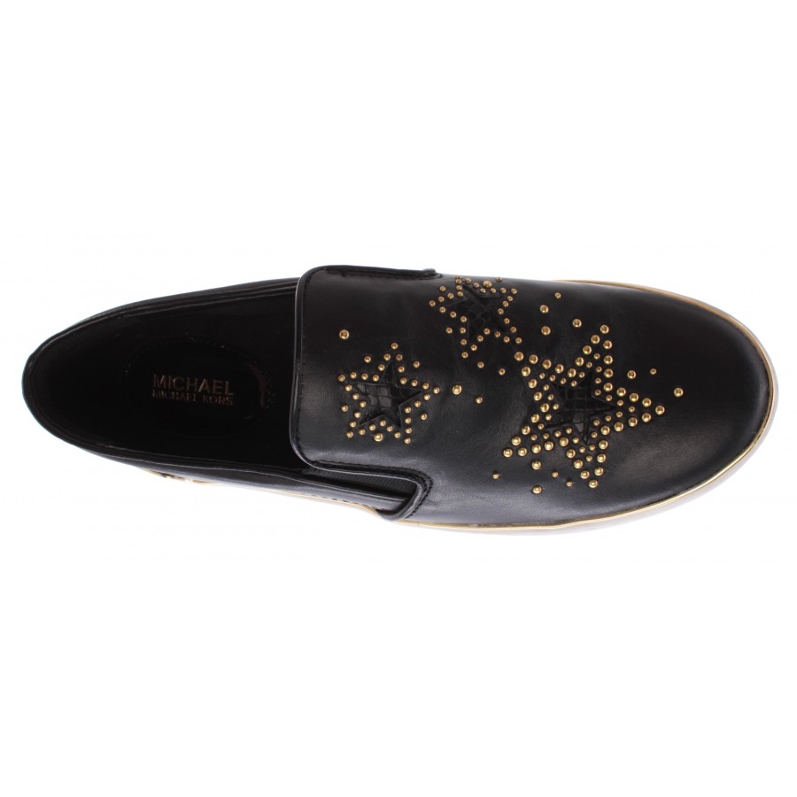 michael kors women's black slip on shoes
