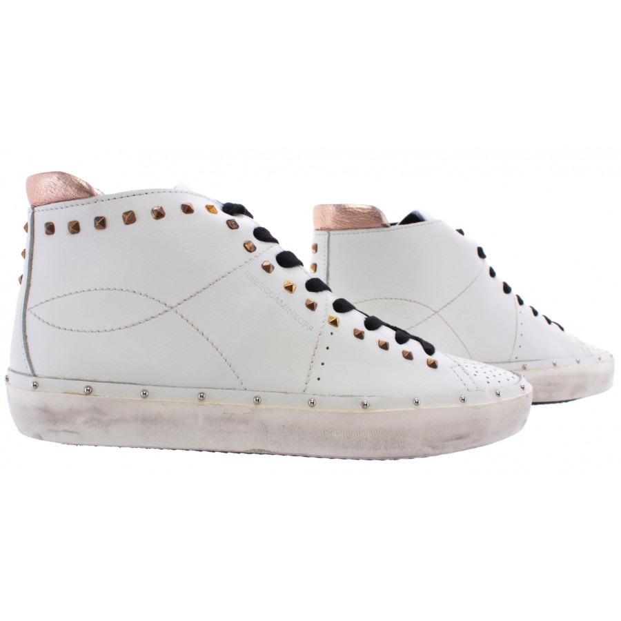 Chaussure Femme Sneakers REBECCA MINKOFF 0HMDNA01 Michell Studs Nappa White High