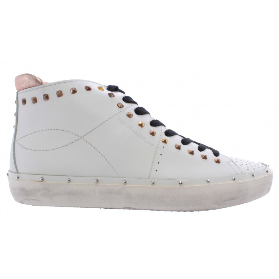 Chaussure Femme Sneakers REBECCA MINKOFF 0HMDNA01 Michell Studs Nappa White High