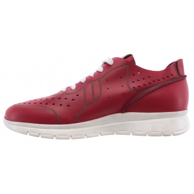 Chaussures Homme ROBERTO SERPENTINI Sneakers Pelle Rossa Leather Red Comfort New