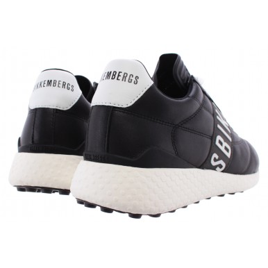 Men's Shoes Sneakers BIKKEMBERGS BKE 108711 Strik ER 895 Leather Black White New