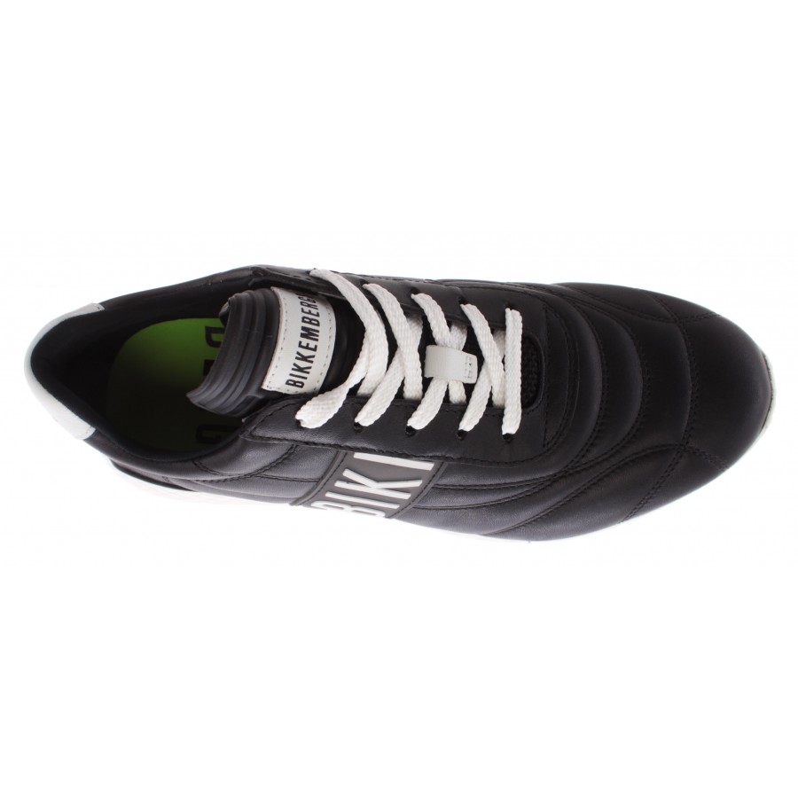 Scarpe Uomo Sneakers BIKKEMBERGS BKE 108711 Strik ER 895 Leather Black White New