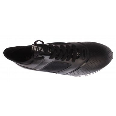Scarpe Uomo Sneakers BIKKEMBERGS BKE 108691 Runner Leather Lycra Black Nere ITA