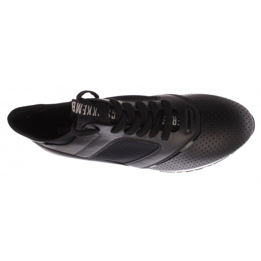 Men's Shoes Sneakers BIKKEMBERGS BKE 108691 Runner Leather Lycra Black Nere ITA