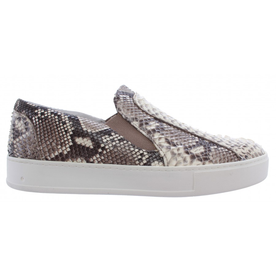 Scarpe Donna Sneakers ROBERTO BOTTICELLI Limited Python Rock Beige Made In Italy