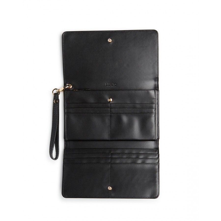 Women's Wallet LIU JO Milano NF0058 Black Synthetic Leather