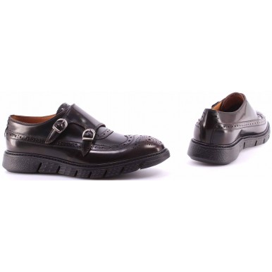Men's Elegant Shoes BARRACUDA BU2882A Abrasivato TMoro Leather Brown Buckles New