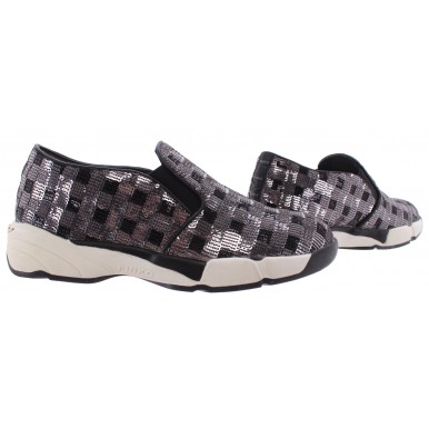 Scarpe Donna Sneakers Slip On PINKO 1H208D Sequins1 ZZF Silver Shine Baby Shine