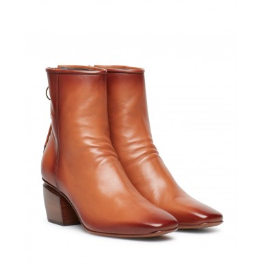 Women's Ankle Boots OFFICINE CREATIVE Vinciene 002 Rhum Leather Cognac