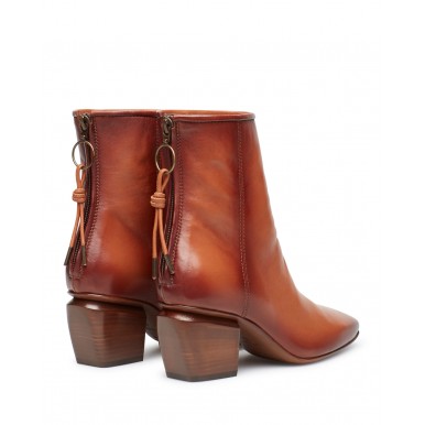 Women's Ankle Boots OFFICINE CREATIVE Vinciene 002 Rhum Leather Cognac