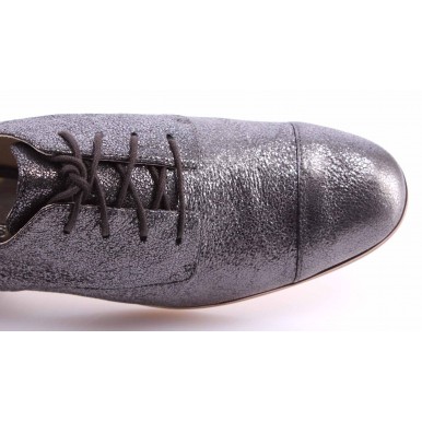 Women's Shoe MICHAEL KORS Pierce Lace Up Gunmetal Sparkle Metallic New