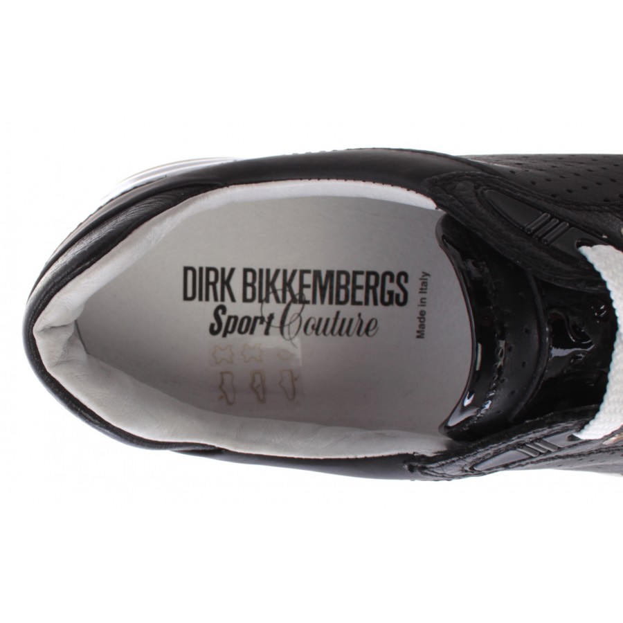 Chaussures Hommes Sneaker DIRK BIKKEMBERGS Sport Couture Olimpian 188 Cuir Noir