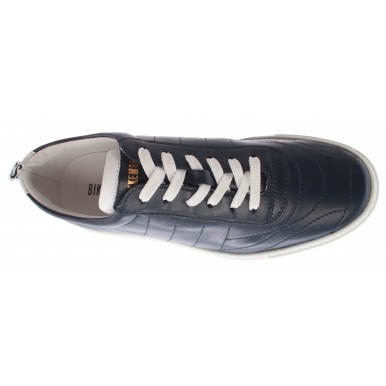 Herren Schuhe Sneakers BIKKEMBERGS 107772 Soccer Capsule Leather Blue Neu New