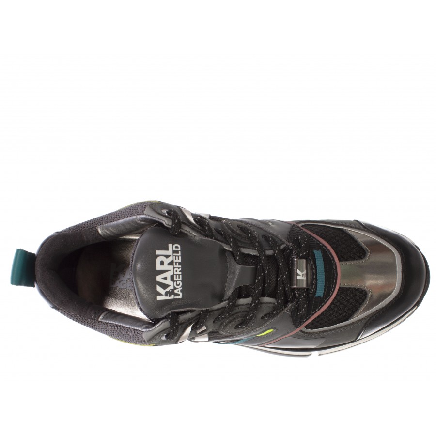 Sneakers Donna KARL LAGERFELD KL61637 47M Grigio Multi Pelle Tessuto
