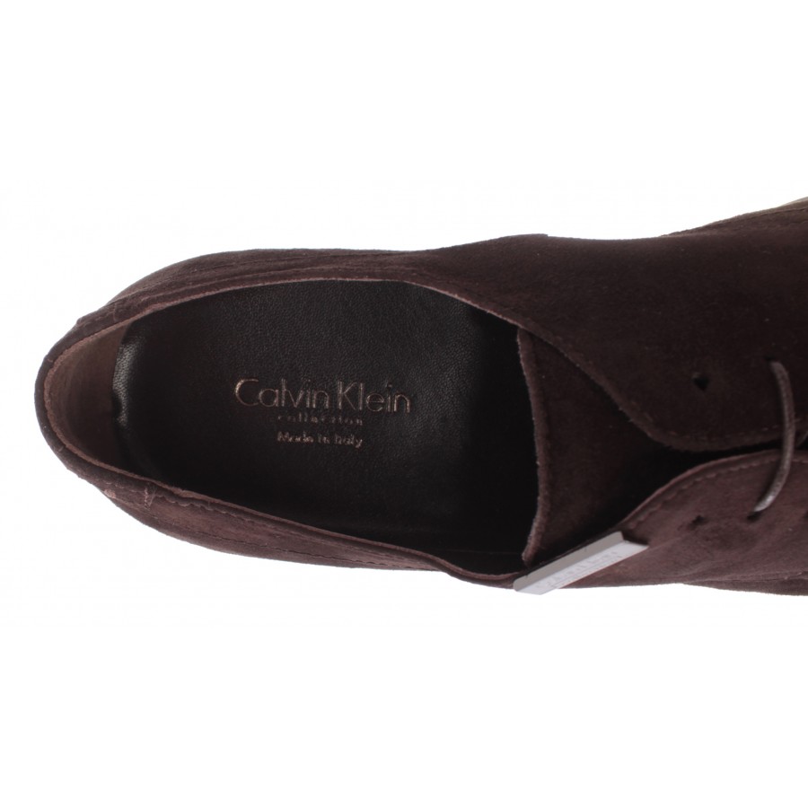 morfine opmerking Afwijking Men's Classic Shoes CALVIN KLEIN Collection 1004 Camoscio Africa Suede  Brown New