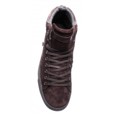 Men's High Sneakers Shoes RICHMOND 1510B Crosta Inglese TMoro Suede Brown Studs