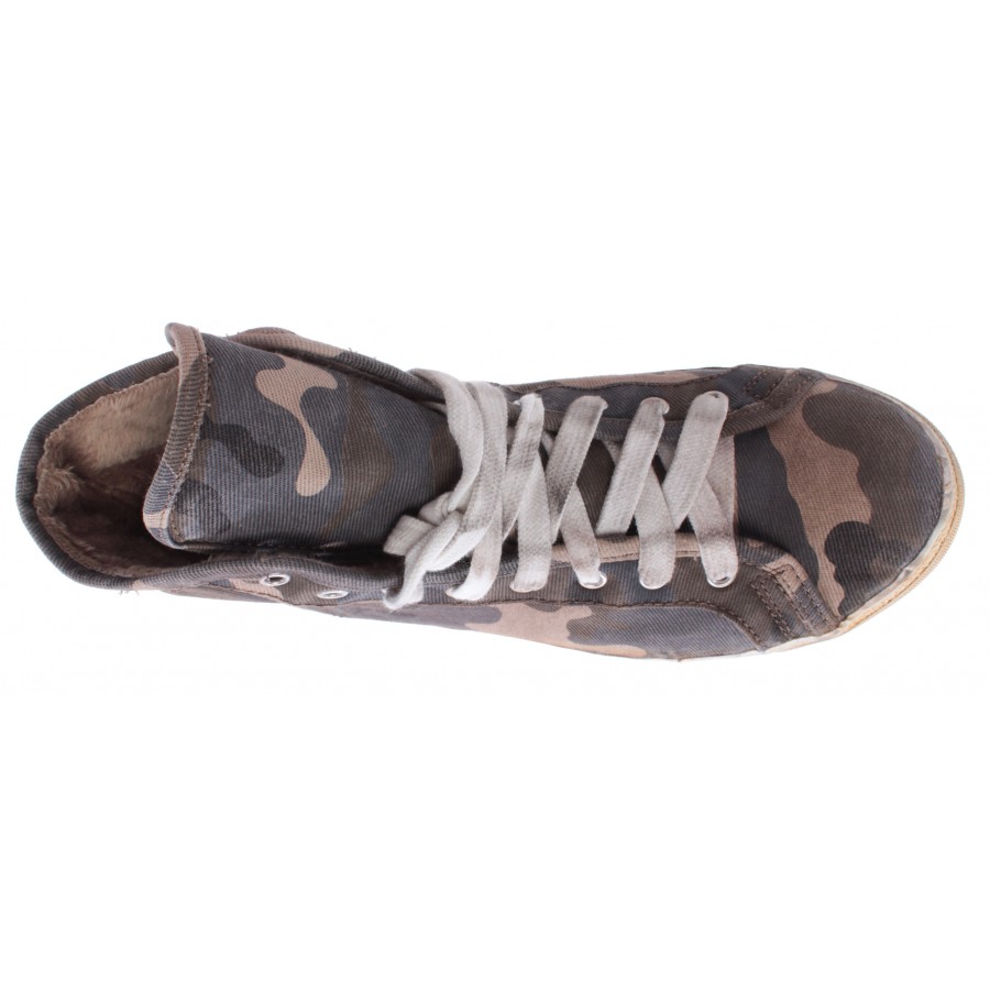 Chaussures Homme Sneakers Haut CYCLE Toile Mimétique Camouflage