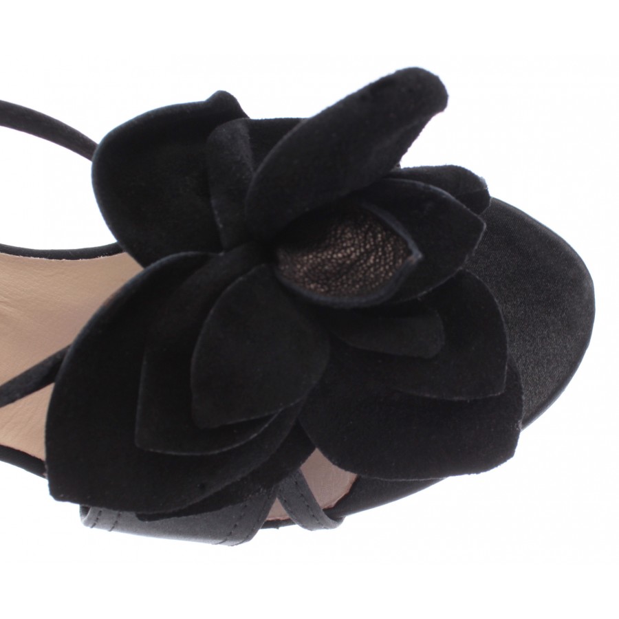Chaussures Femme Escarpins Sandales MANAS LEA FOSCATI Cuir Noir Made In Italy