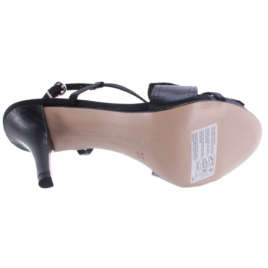 Damen Schuhe Pumps Sandalen Heels MANAS LEA FOSCATI Leder Schwarz Made In Italy
