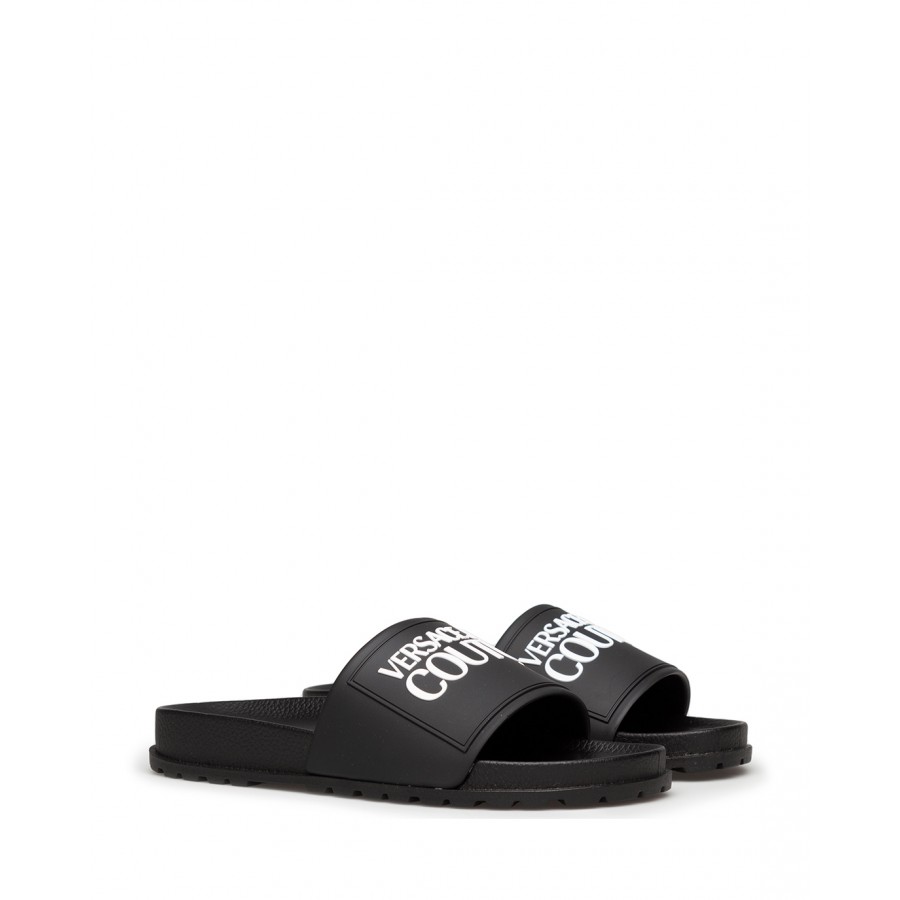 Women's Sandals Slippers VERSACE JEANS COUTURE E0VWASQ2 71353 899 Fabric Black